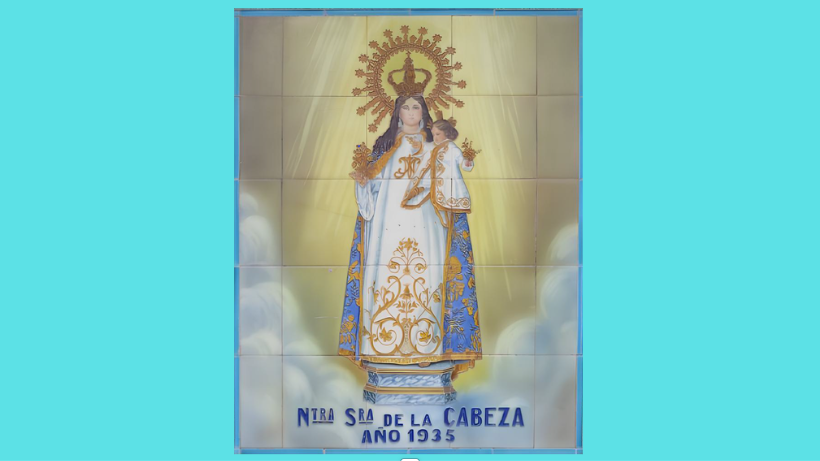 panel cerámico dedicado a Nuestra Señora de la Cabeza