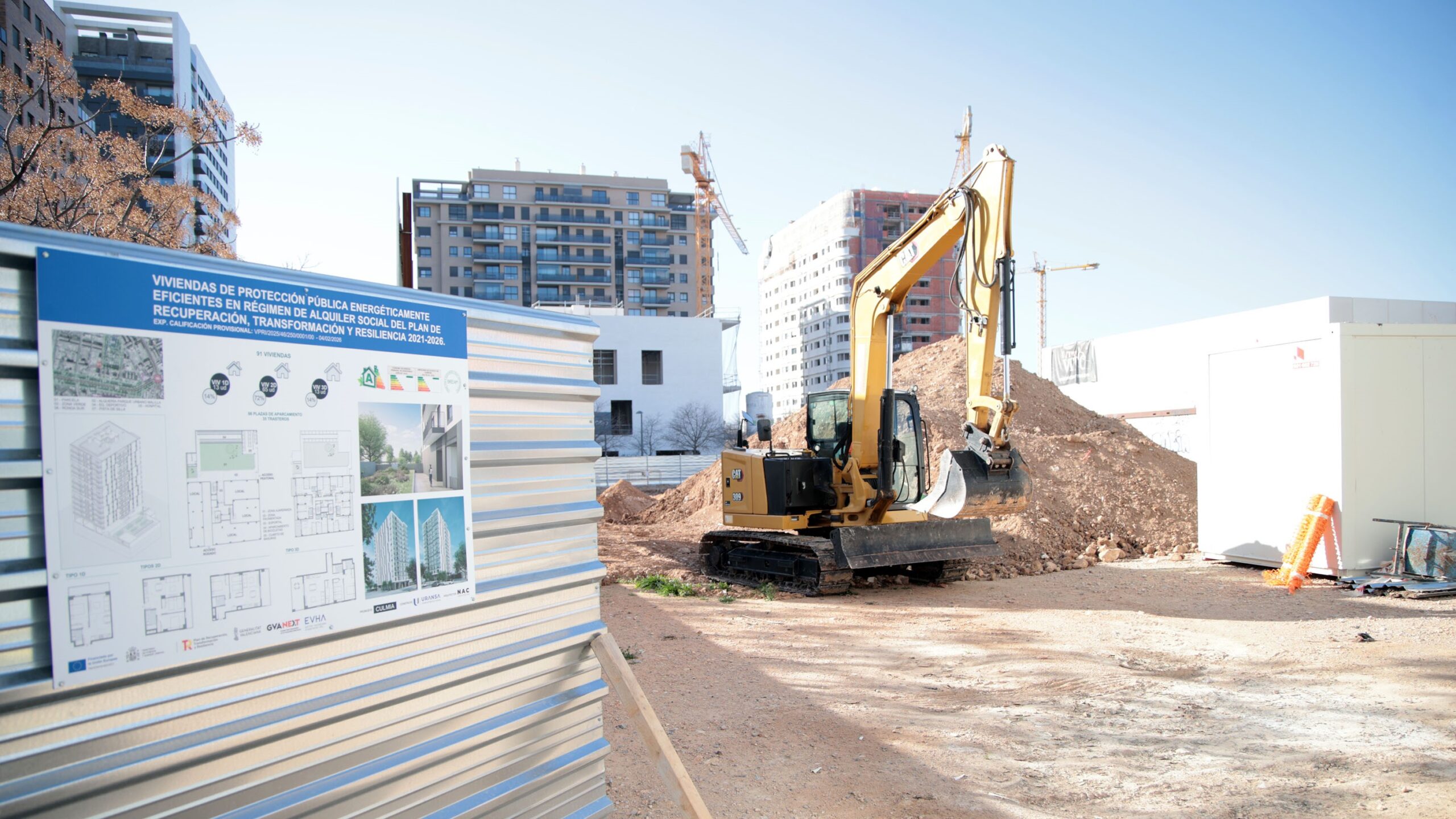 91 viviendas de protección pública y alquiler social en el barrio de Malilla