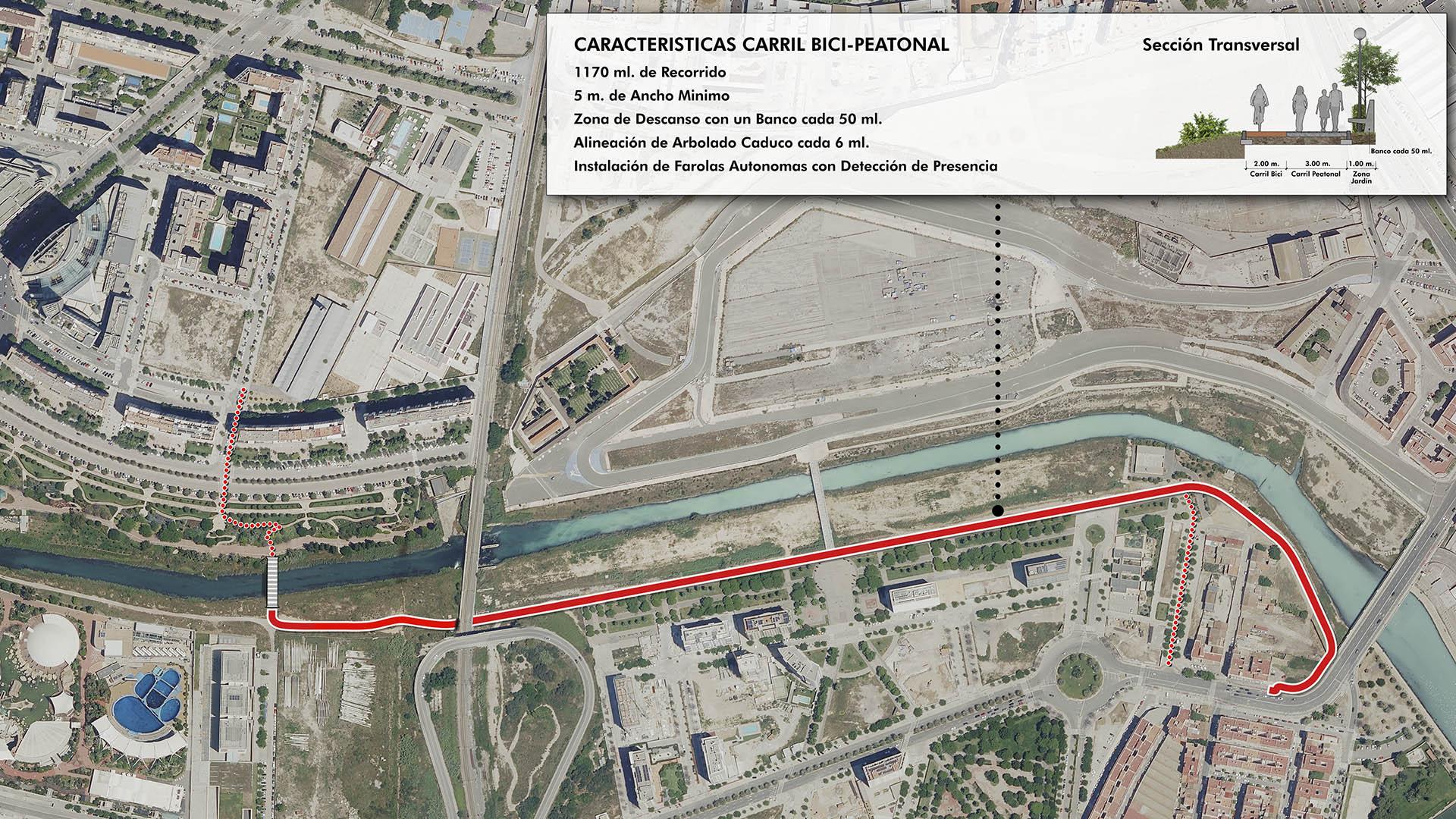 camino para ciclistas y peatones que prolongará el Jardín del Turia hasta el Pont de les Drassanes