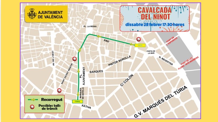 operativo especial con motivo de la Cabalgata del Ninot