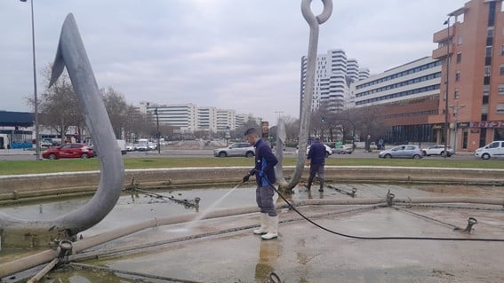 La fuente ornamental de los Hams recupera el brillo