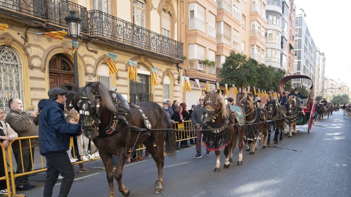 Valencia quiere que la fiesta de Sant Antoni de la calle Sagunt sea reconocida como Fiesta de Interés Turístico Nacional